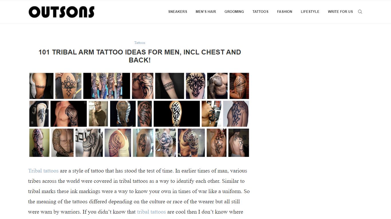 101 Tribal Arm Tattoo ideas for Men, incl chest and back!